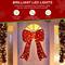 Glitzhome® 35.75"H Lighted Christmas 3D Fabric Bow Outdoor Decor